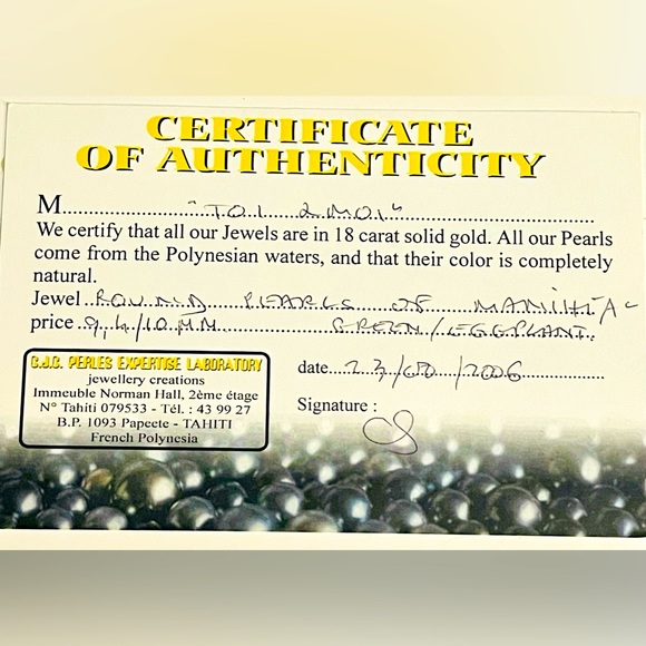 Talia Collins 2 Pearl Ring in Green & Eggplant with three shooting stars ! 6.5 - Picture 11 of 11